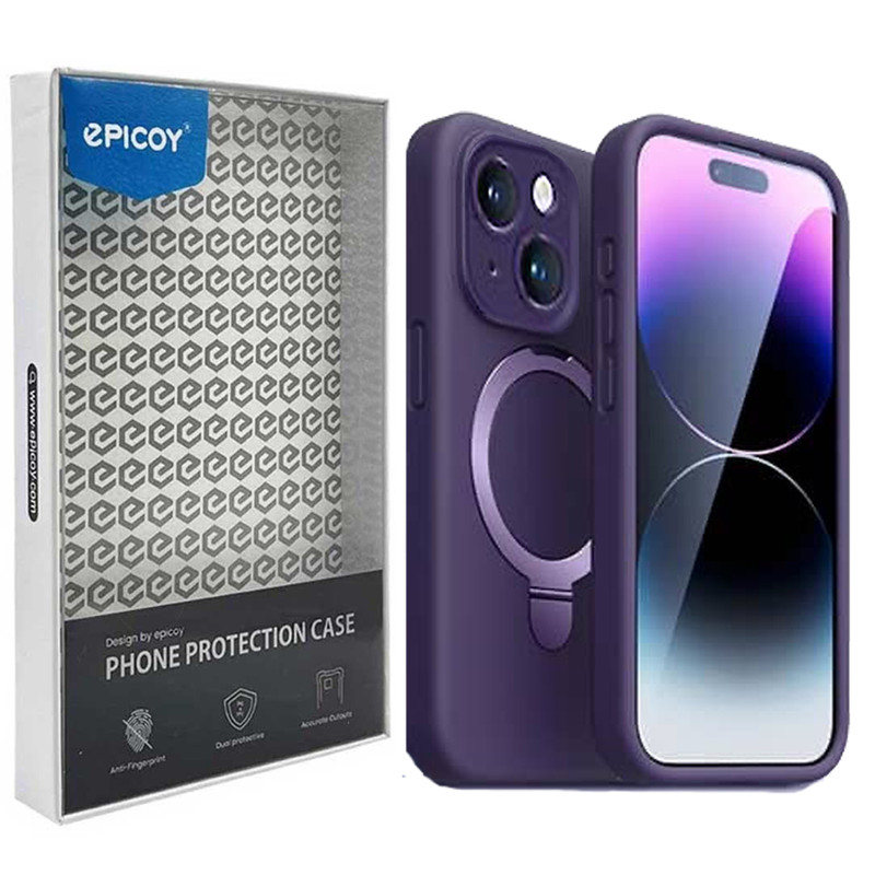 کاور گوشی اپل iPhone 15 اپیکوی مدل Xundd Liquid Silicone Magnetic Holder-طوسی کاور گوشی اپل iPhone 15 اپیکوی مدل Xundd Liquid Silicone Magnetic Holder-طوسی