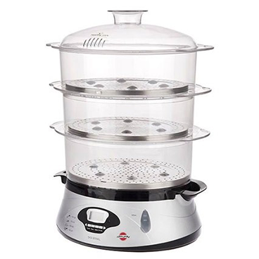  بخارپز پارس خزر مدل Digi Steel-نقره‌ای