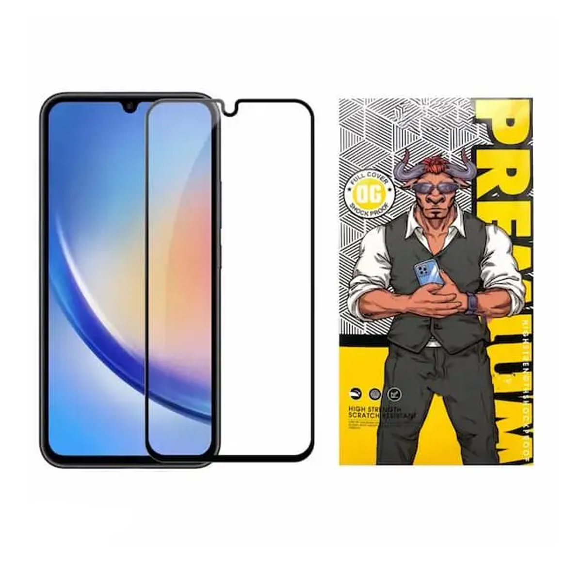 گلس گوشی سامسونگ Galaxy A34 اوجی مدل شیشه ای فول چسب 9H گلس گوشی سامسونگ Galaxy A34 اوجی مدل شیشه ای فول چسب 9H