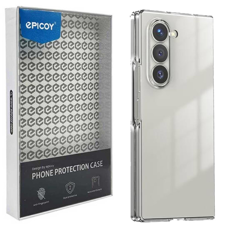 کاور گوشی سامسونگ Galaxy Z Fold 6 اپیکوی مدل Transparent Fold-بی رنگ کاور گوشی سامسونگ Galaxy Z Fold 6 اپیکوی مدل Transparent Fold-بی رنگ