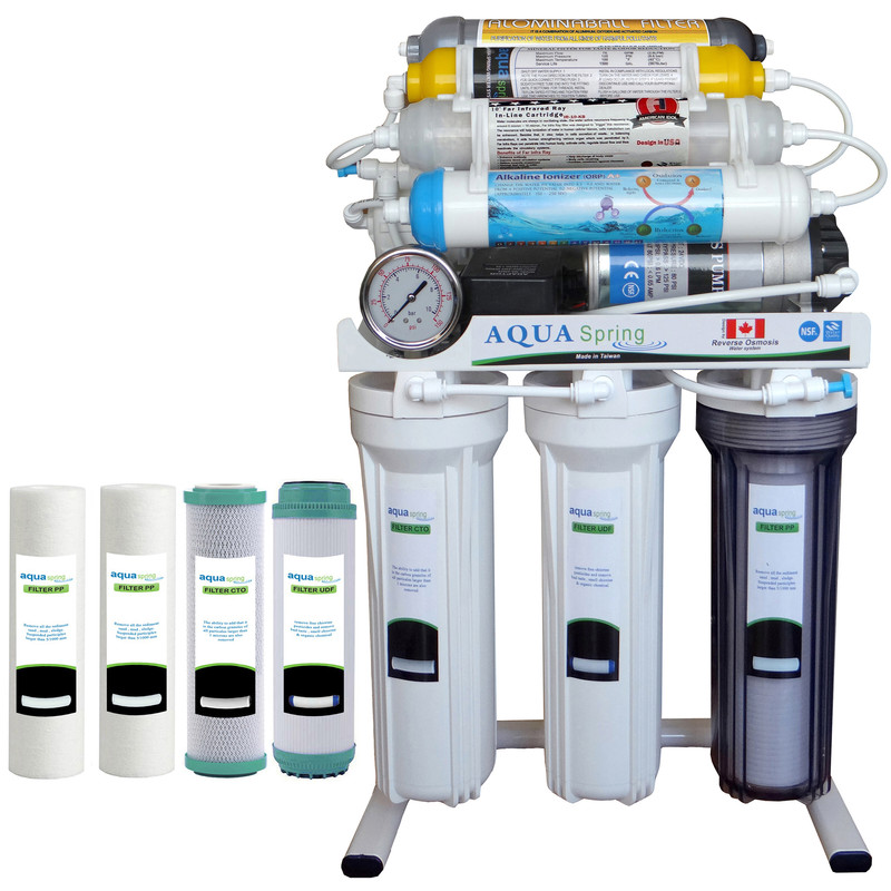 دستگاه تصفیه کننده آب آکوآ اسپرینگ مدل RO-NF7400 به همراه فیلتر تصفیه آب بسته 4 عددی دستگاه تصفیه کننده آب آکوآ اسپرینگ مدل RO-NF7400 به همراه فیلتر تصفیه آب بسته 4 عددی