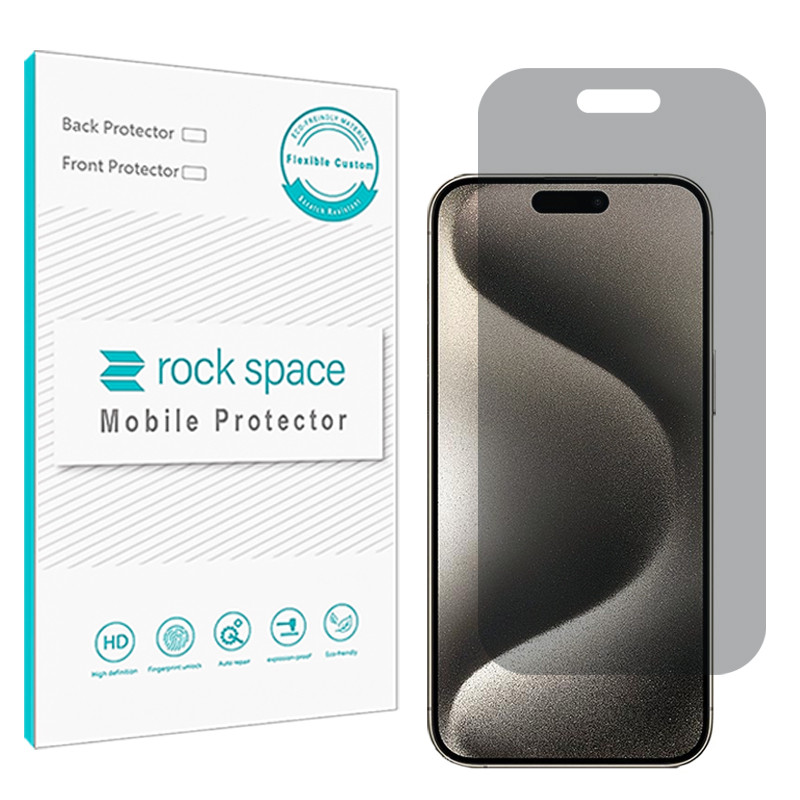 گلس حریم شخصی گوشی اپل iPhone 15 Pro Max راک اسپیس مدل HyPRV  -بی رنگ گلس حریم شخصی گوشی اپل iPhone 15 Pro Max راک اسپیس مدل HyPRV  -بی رنگ