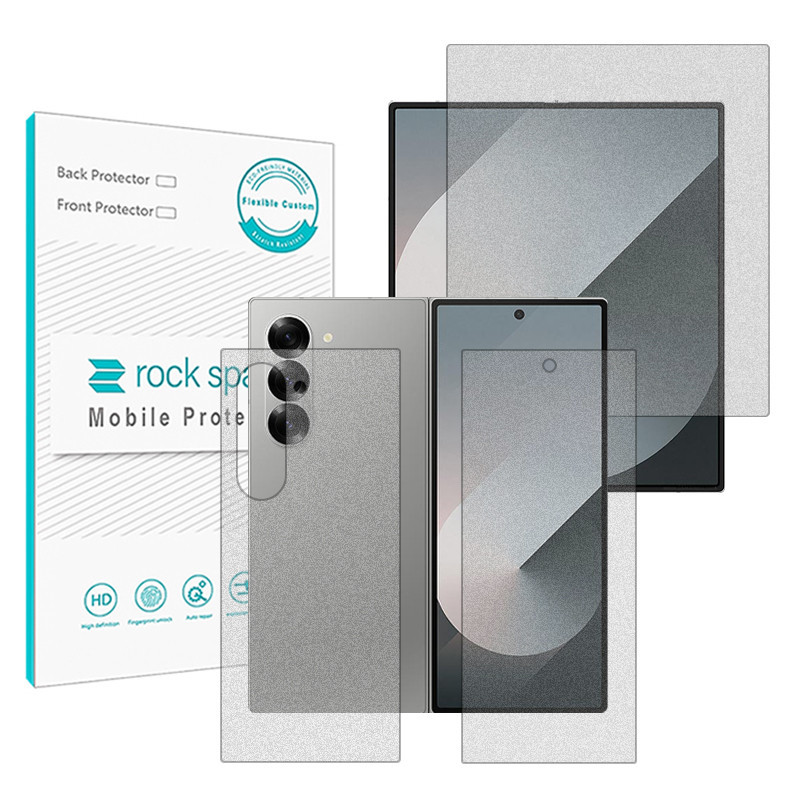 گلس داخلی و بیرونی گوشی سامسونگ Galaxy Z Fold6 مات راک اسپیس مدل HyMTT به همراه محافظ پشت گوشی-بی رنگ گلس داخلی و بیرونی گوشی سامسونگ Galaxy Z Fold6 مات راک اسپیس مدل HyMTT به همراه محافظ پشت گوشی-بی رنگ