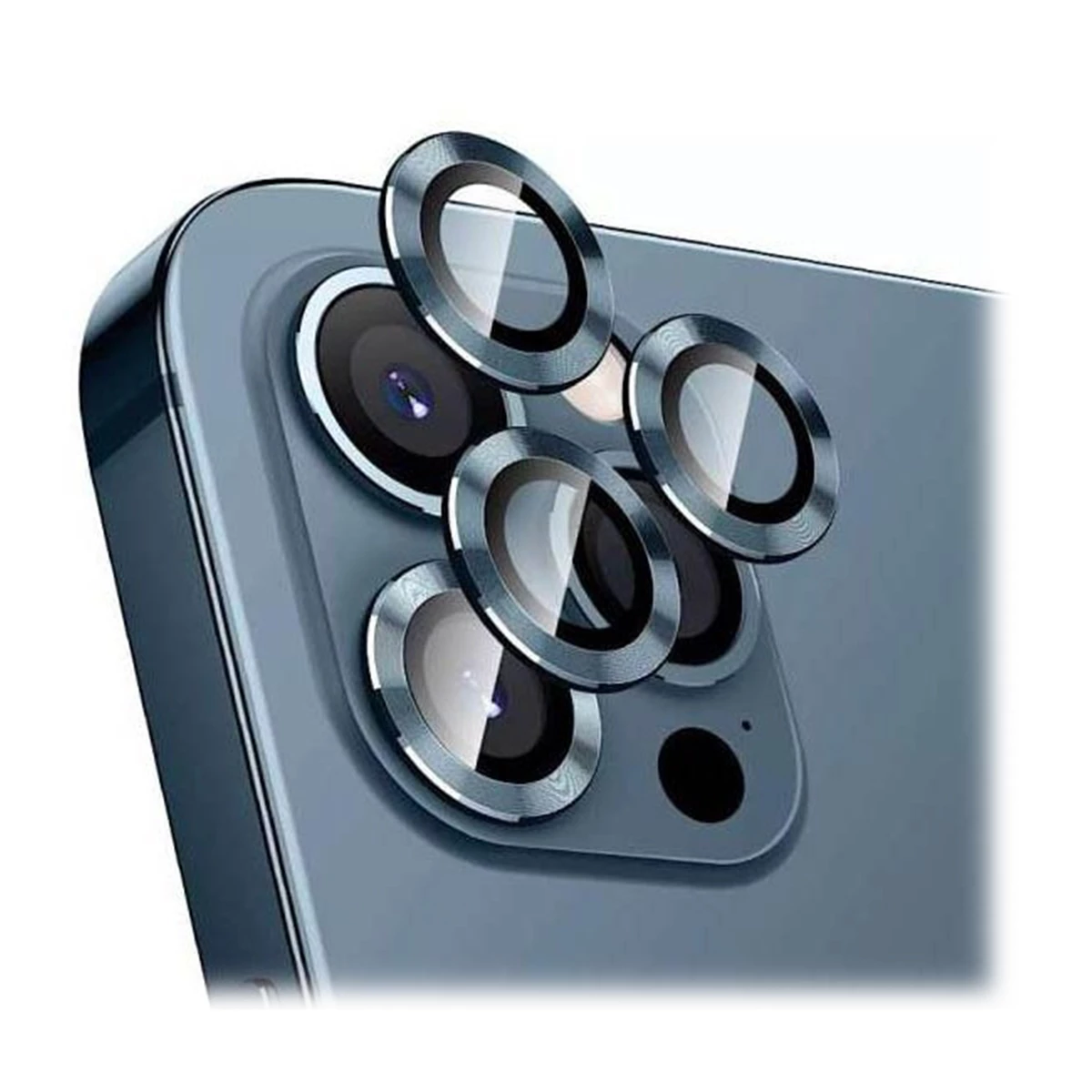 محافظ لنز دوربین گوشی اپل iPhone 15 Pro Max مدل رینگی-نقره ای محافظ لنز دوربین گوشی اپل iPhone 15 Pro Max مدل رینگی-نقره ای