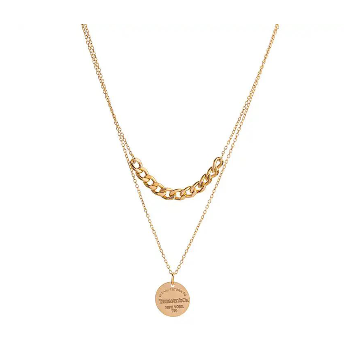 گردنبند طلا زنانه طرح کارتیه و پلاک گرد تیفانی قو طلایی کد N021987 گردنبند طلا زنانه طرح کارتیه و پلاک گرد تیفانی قو طلایی کد N021987