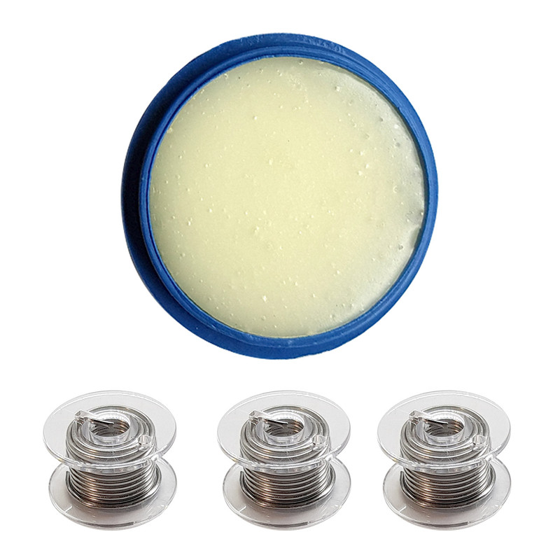 سیم لحیم مدل SL-110 بسته سه عددی به همراه روغن لحیم سیم لحیم مدل SL-110 بسته سه عددی به همراه روغن لحیم