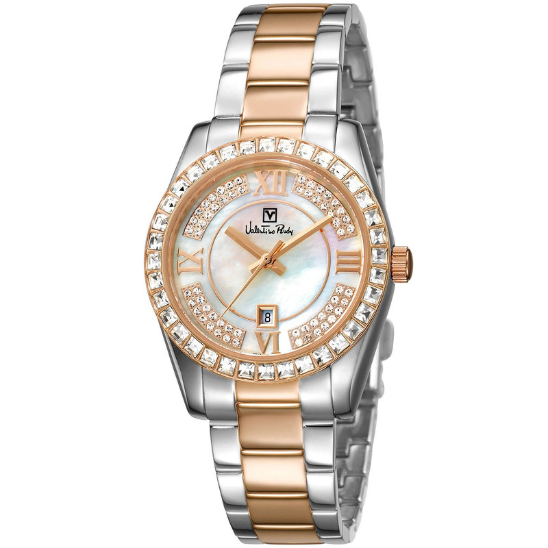 ساعت مچی زنانه والنتینو رودی مدل VR111-2653S بند استیل نقره ای-رزگلد -رزگلد ساعت مچی زنانه والنتینو رودی مدل VR111-2653S بند استیل نقره ای-رزگلد -رزگلد