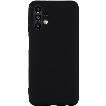 کاور سیلیکونی محافظ لنز دار مناسب برای گوشی موبایل سامسونگ مدل Galaxy A13 4G-سرمه‌ای