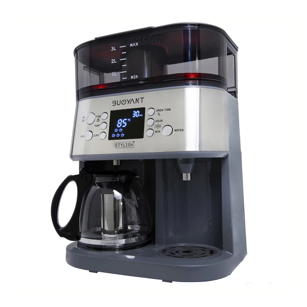 چای و قهوه ساز بویانت مدل Stylish Plus طوسی چای و قهوه ساز بویانت مدل Stylish Plus طوسی