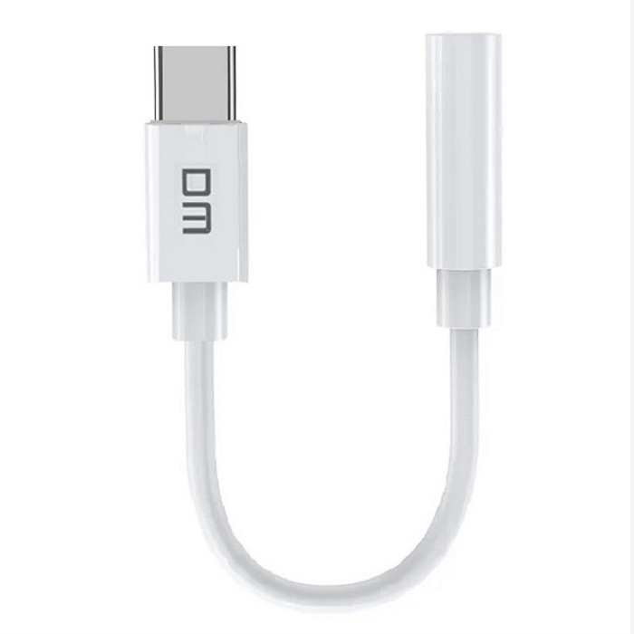 کابل تبدیل USB-C به جک 3.5 میلیمتری دی ام مدل AD026 طول 0.12 متر کابل تبدیل USB-C به جک 3.5 میلیمتری دی ام مدل AD026 طول 0.12 متر