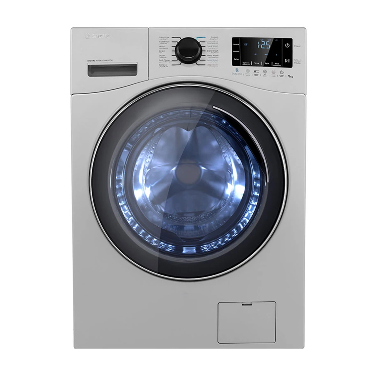 ماشین لباسشویی اسنوا 9 کیلیویی مدل SWM-E92S-نقره‌ای