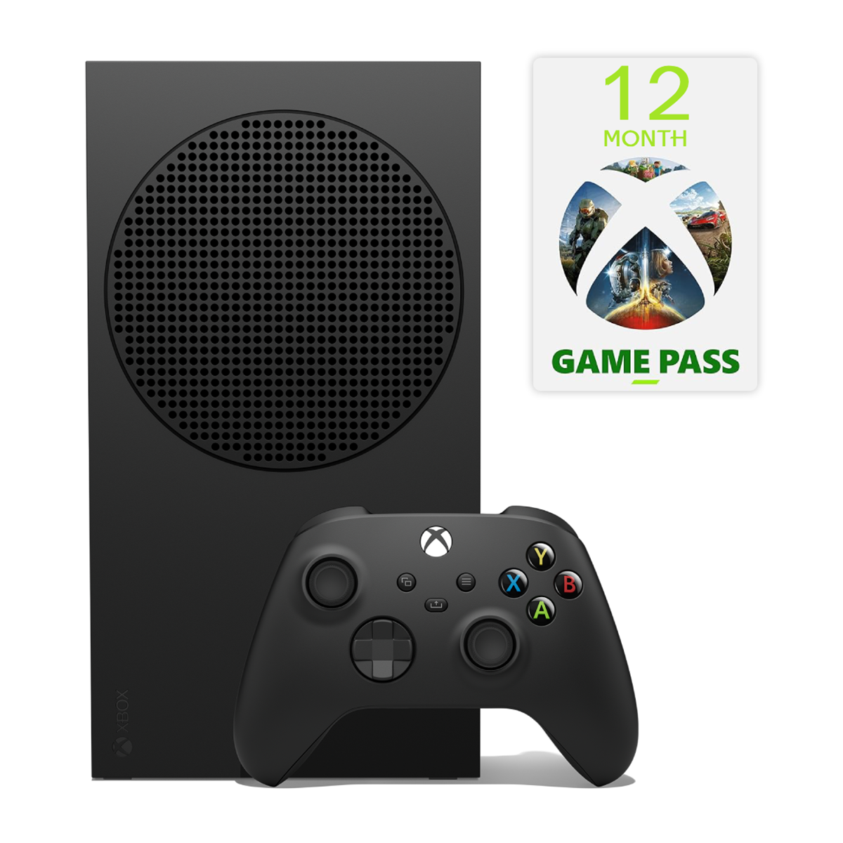 ایکس باکس سری اس مشکی ظرفیت 1 ترابایت همراه با اشتراک گیم پس 12 ماهه ایکس باکس سری اس مشکی ظرفیت 1 ترابایت همراه با اشتراک گیم پس 12 ماهه