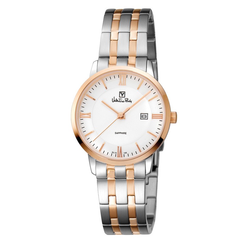 ساعت مچی زنانه والنتینو رودی مدل VR105-2613 بند استیل نقره ای-رزگلد-رزگلد ساعت مچی زنانه والنتینو رودی مدل VR105-2613 بند استیل نقره ای-رزگلد-رزگلد