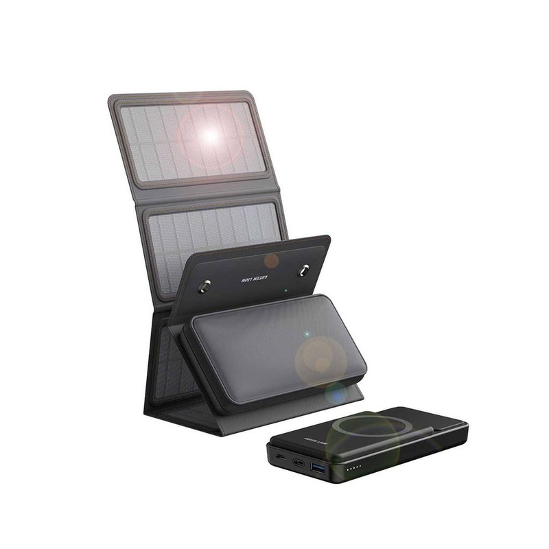 پاوربانک خورشیدی گرین لاین مدل SolarMax 20W GNSLRM10KPBظرفیت 10000 میلی آمپر ساعت پاوربانک خورشیدی گرین لاین مدل SolarMax 20W GNSLRM10KPBظرفیت 10000 میلی آمپر ساعت