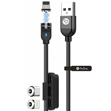 کابل تایپ سی / لایتنینگ پرووان مدل PCC260 - طول 1 متر-مشکی  کابل تایپ سی / لایتنینگ پرووان مدل PCC260 - طول 1 متر-مشکی