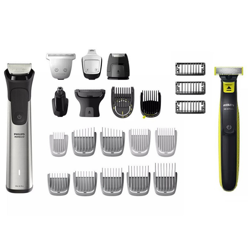 ماشین اصلاح موی صورت و بدن فیلیپس مدل MG9510 به همراه ماشین اصلاح وان بلید ماشین اصلاح موی صورت و بدن فیلیپس مدل MG9510 به همراه ماشین اصلاح وان بلید