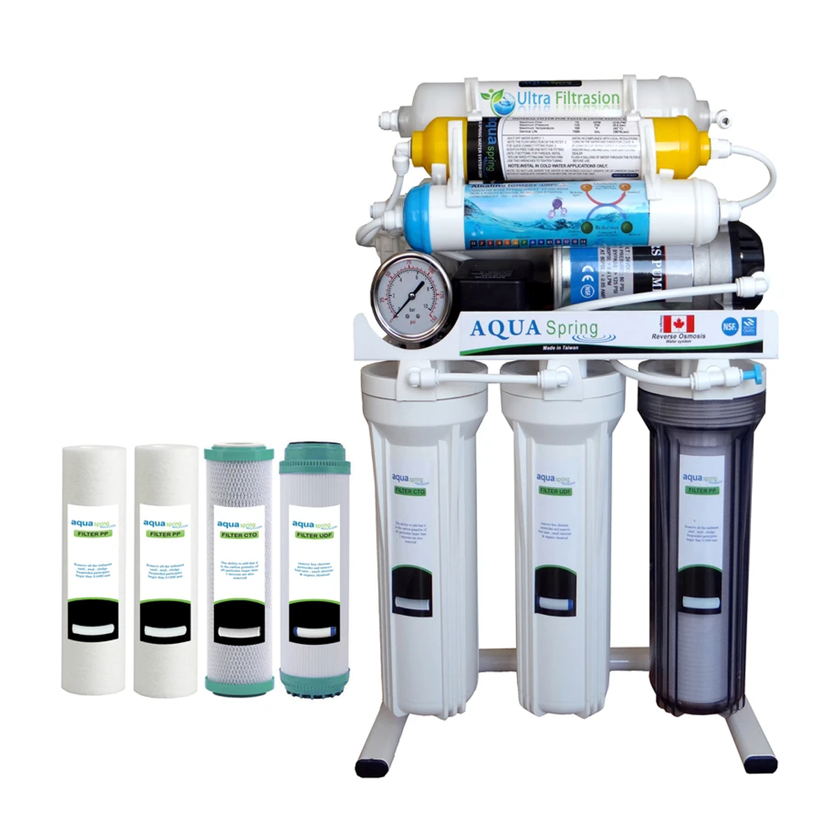 دستگاه تصفیه کننده آب آکوآ اسپرینگ مدل NF3600 به همراه فیلتر مدل 01 مجموعه 4 عددی دستگاه تصفیه کننده آب آکوآ اسپرینگ مدل NF3600 به همراه فیلتر مدل 01 مجموعه 4 عددی