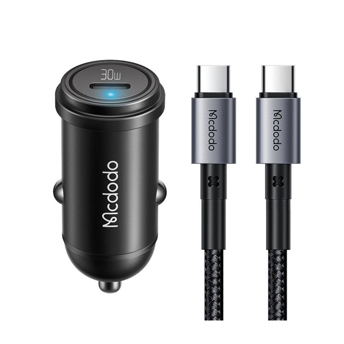 شارژر فندکى مک دودو مدل CC-7493 توان 30 وات به همراه كابل دو سر تایپ سی شارژر فندکى مک دودو مدل CC-7493 توان 30 وات به همراه كابل دو سر تایپ سی