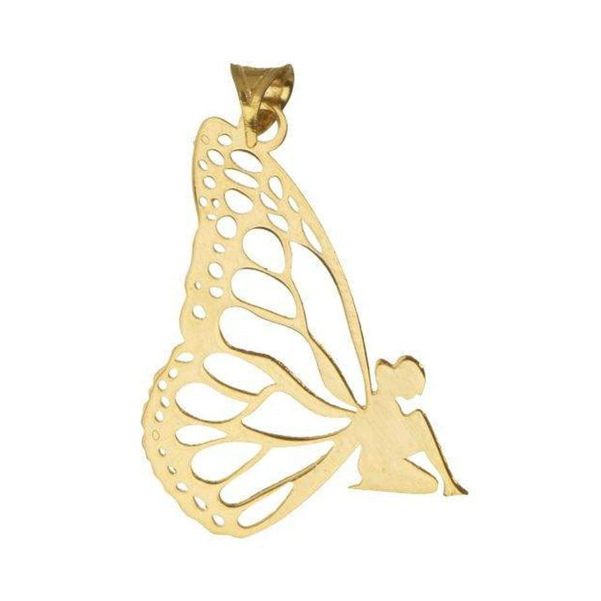 آویز طلا زنانه طرح  پری پروانه ای قو طلایی کد P033769-800 آویز طلا زنانه طرح  پری پروانه ای قو طلایی کد P033769-800