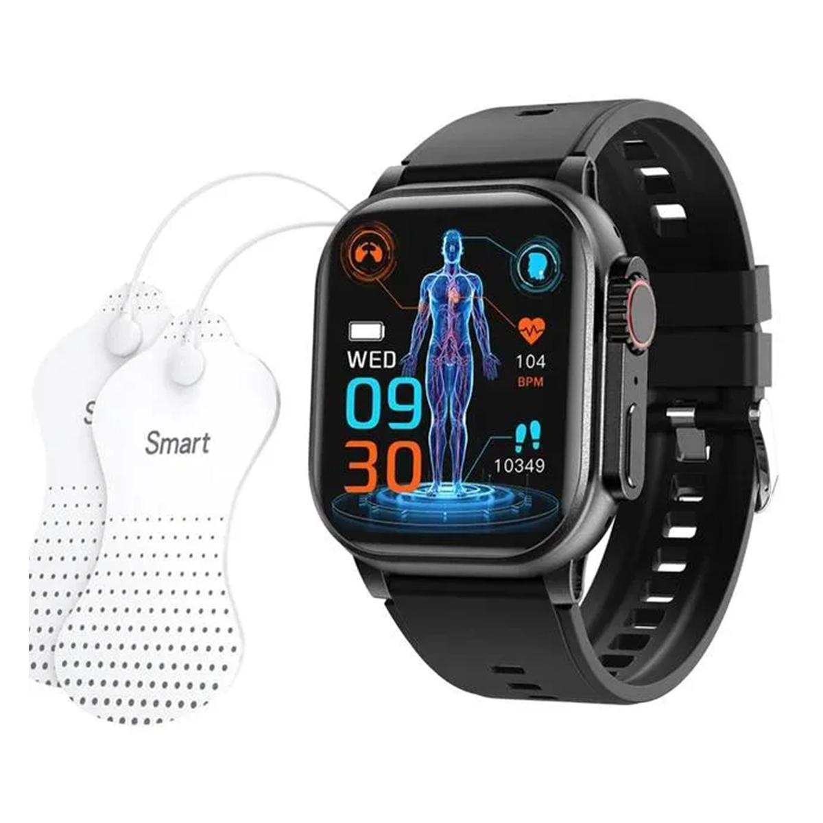 ساعت هوشمند فیزیوتراپی ماساژور لکمت مدل F18S -بدنه مشکی بند مشکی ساعت هوشمند فیزیوتراپی ماساژور لکمت مدل F18S -بدنه مشکی بند مشکی