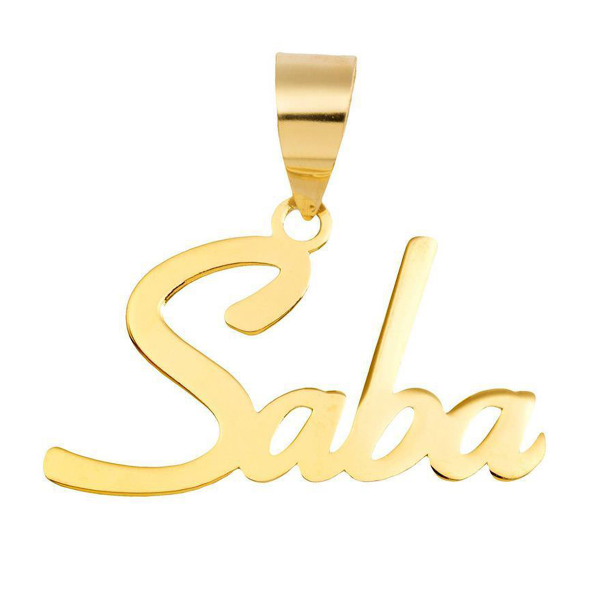 آویز طلا زنانه طرح اسم صبا لاتین قو طلایی کد P004407-1.50 آویز طلا زنانه طرح اسم صبا لاتین قو طلایی کد P004407-1.50