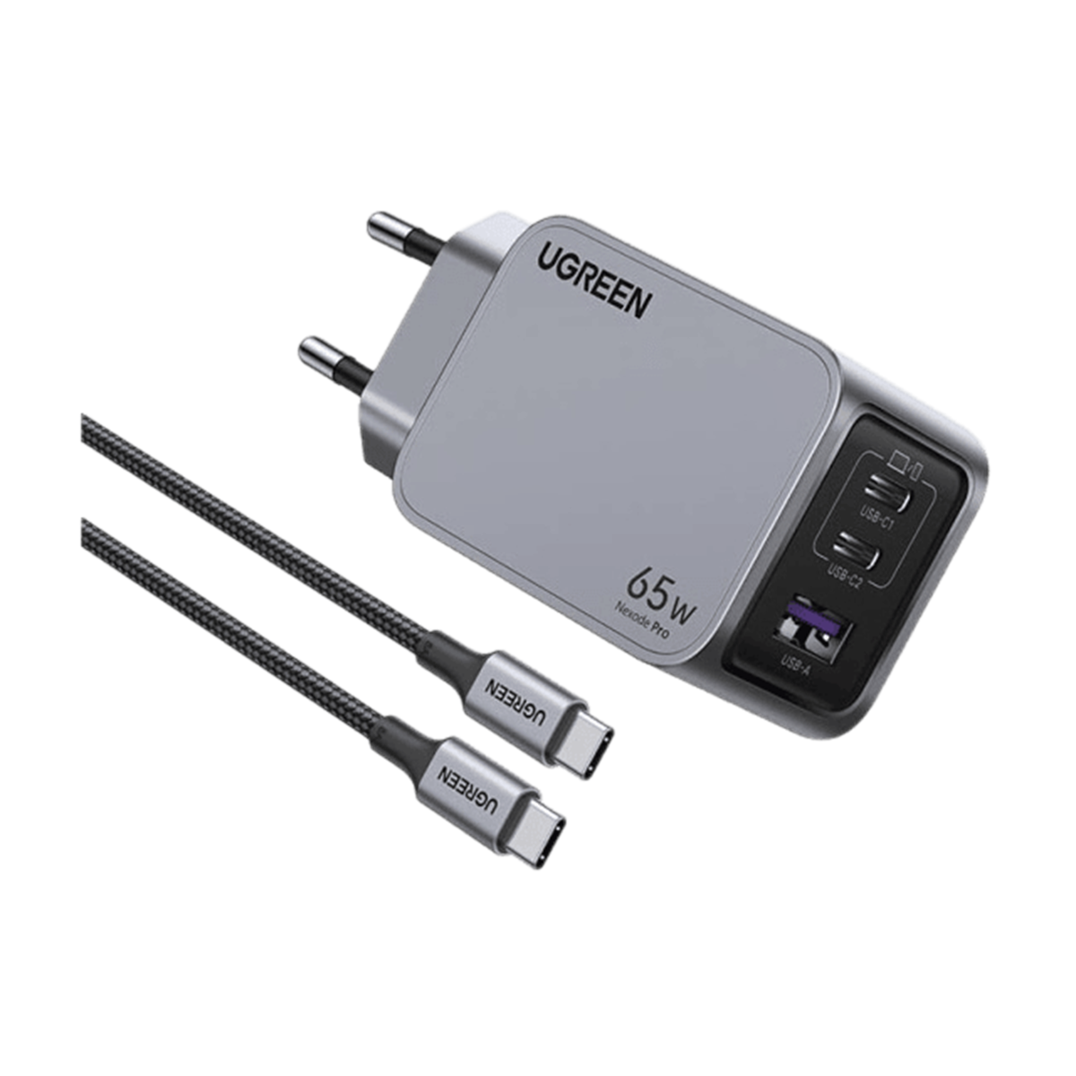 شارژر دیواری یوگرین مدل Nexode Pro X755 25871 توان 65 وات به همراه کابل USB C شارژر دیواری یوگرین مدل Nexode Pro X755 25871 توان 65 وات به همراه کابل USB C