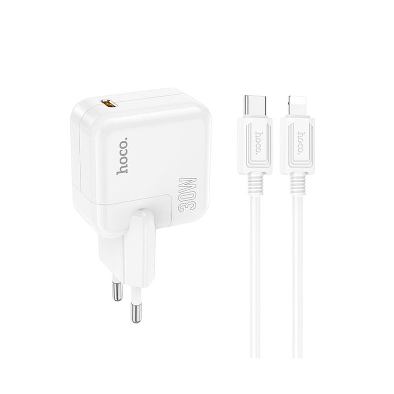 شارژر دیواری 30 وات هوکو مدل C112A PD به همراه کابل تبدیل لایتنینگ شارژر دیواری 30 وات هوکو مدل C112A PD به همراه کابل تبدیل لایتنینگ