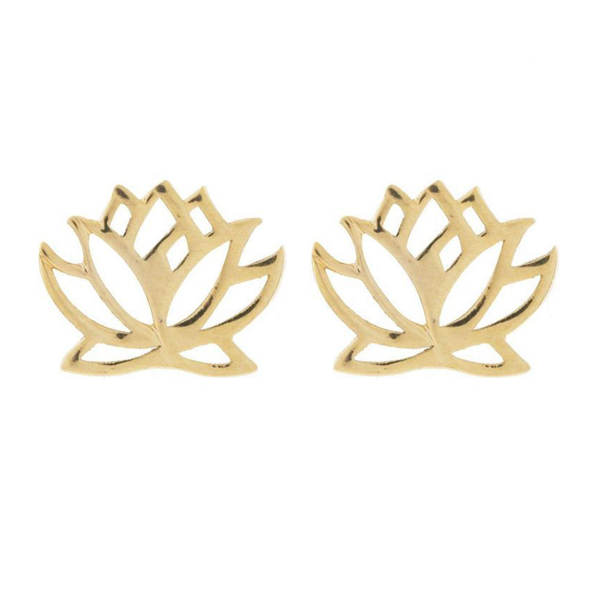 گوشواره طلا زنانه طرح گل نیلوفر قو طلایی کد E039248-0.35