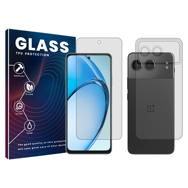محافظ صفحه نمایش شفاف گلس مدل Resistant مناسب برای گوشی موبایل وان پلاس Nord 4 به همراه محافظ پشت گوشی محافظ صفحه نمایش شفاف گلس مدل Resistant مناسب برای گوشی موبایل وان پلاس Nord 4 به همراه محافظ پشت گوشی