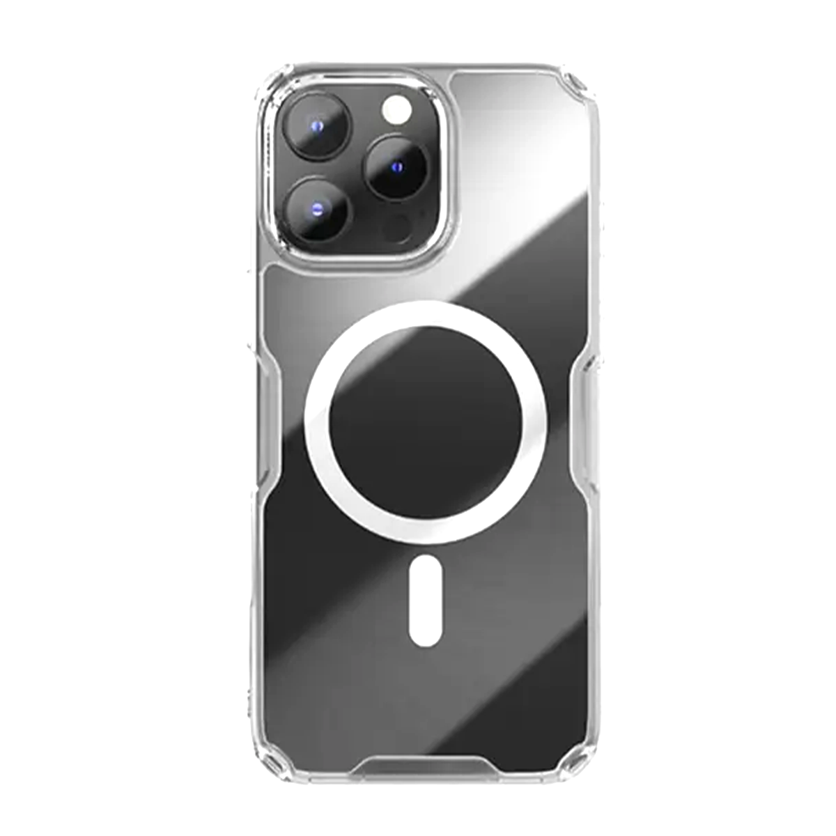 کاور گوشی اپل  iPhone 16 Pro نیلکین مدل Nature TPU Pro Magnetic -سفید کاور گوشی اپل  iPhone 16 Pro نیلکین مدل Nature TPU Pro Magnetic -سفید