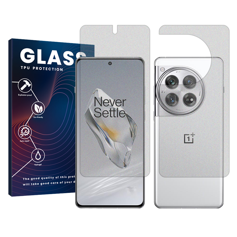 محافظ صفحه نمایش مات گلس مدل Resistant مناسب برای گوشی موبایل وان پلاس 12 به همراه محافظ پشت گوشی محافظ صفحه نمایش مات گلس مدل Resistant مناسب برای گوشی موبایل وان پلاس 12 به همراه محافظ پشت گوشی