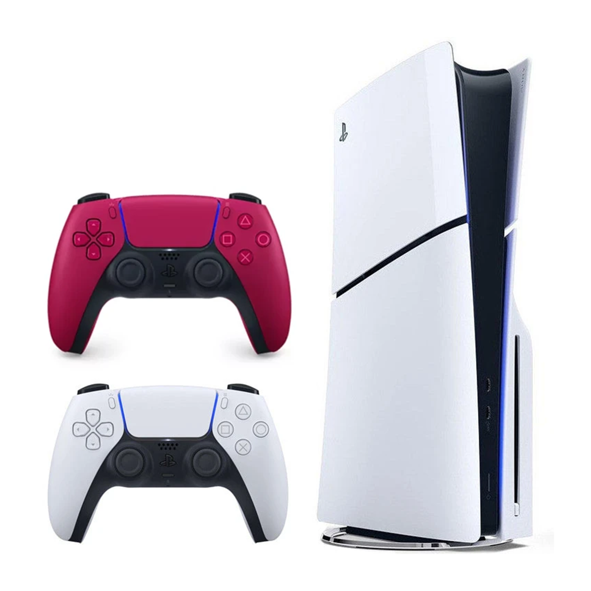 پلی استیشن 5 اسلیم دیسک خور آسیا سفید 1 ترابایت به همراه دسته اضافی صورتی پلی استیشن 5 اسلیم دیسک خور آسیا سفید 1 ترابایت به همراه دسته اضافی صورتی