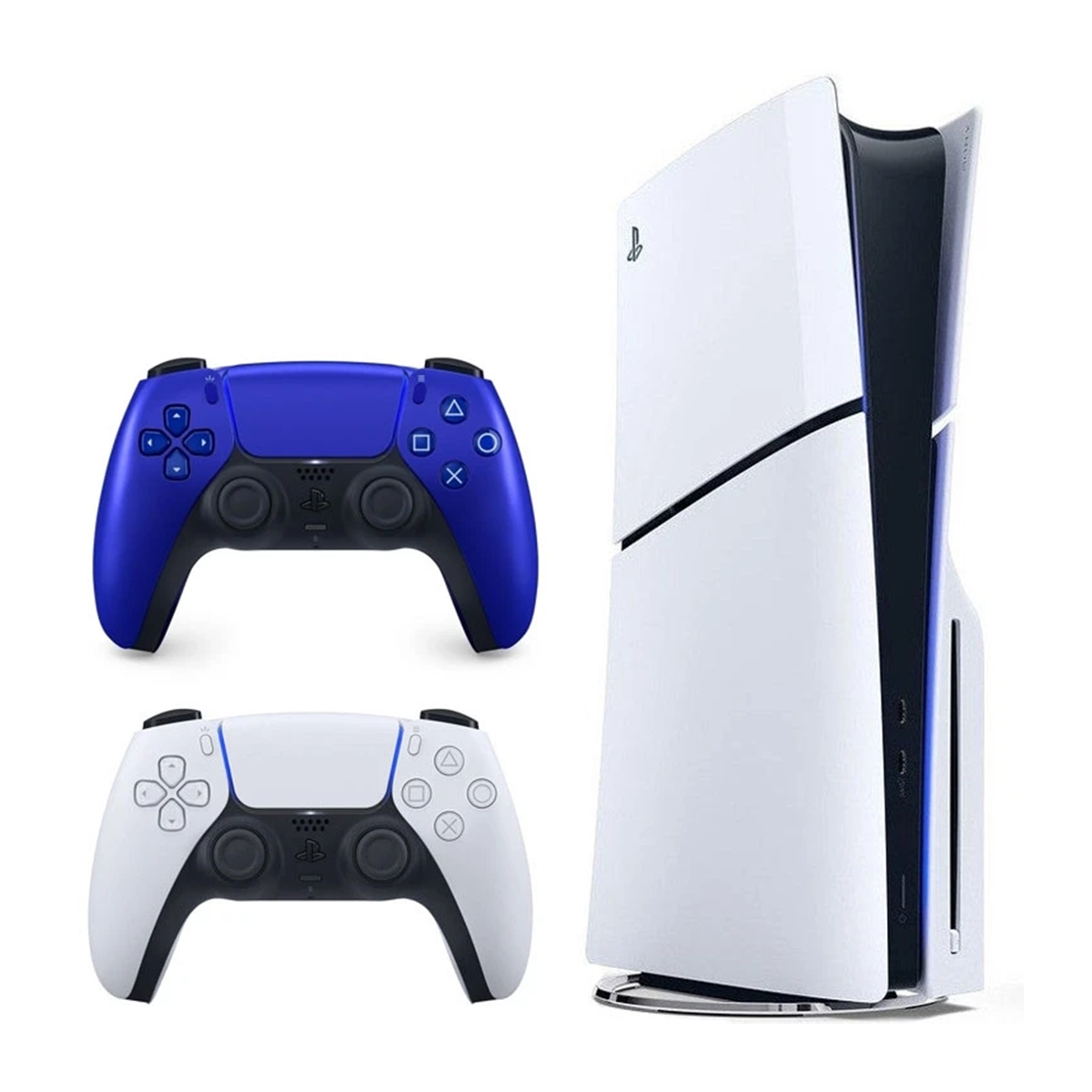 پلی استیشن 5 اسلیم دیسک خور آسیا سفید 1 ترابایت به همراه دسته اضافی آبی پلی استیشن 5 اسلیم دیسک خور آسیا سفید 1 ترابایت به همراه دسته اضافی آبی
