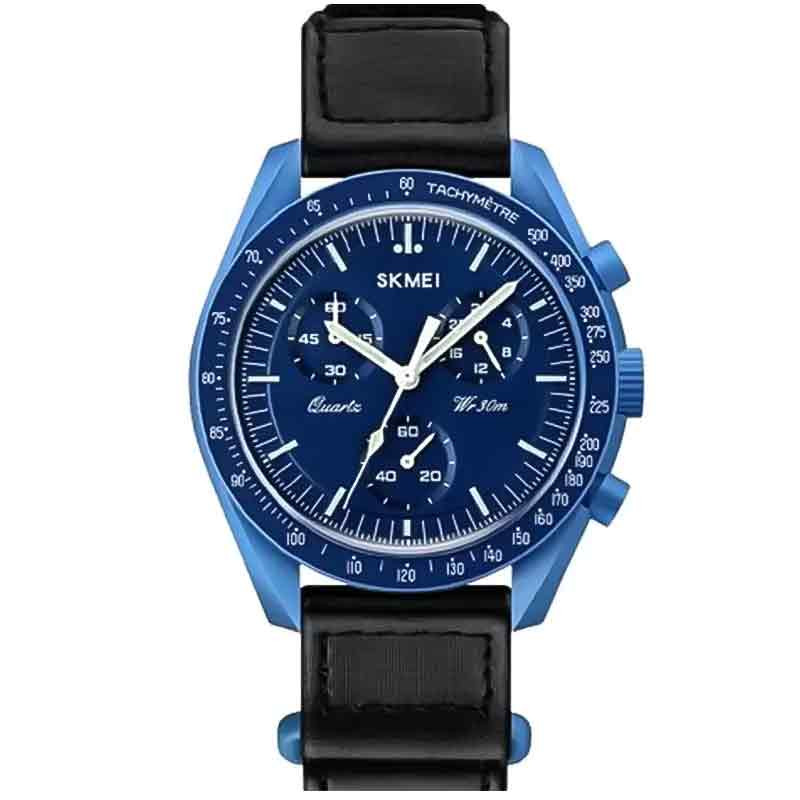 ساعت مچی اسکمی مدل 1982 BK-BL-بدنه آبی بند مشکی ساعت مچی اسکمی مدل 1982 BK-BL-بدنه آبی بند مشکی