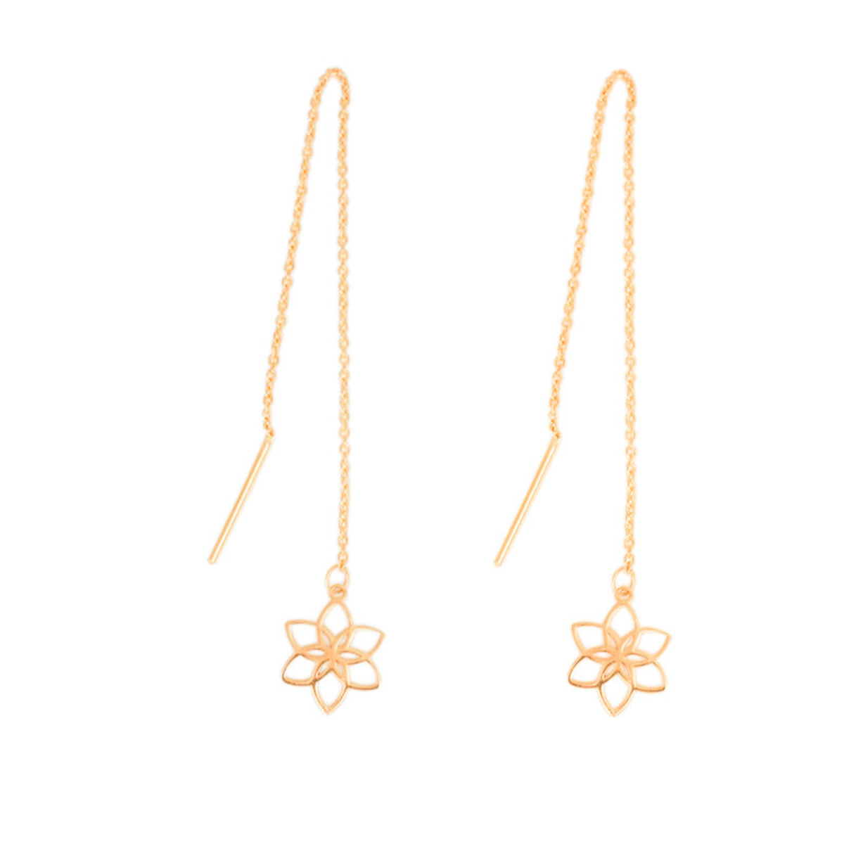 گوشواره طلا زنانه طرح گل لوتوس قو طلایی کد 039475-0.70 گوشواره طلا زنانه طرح گل لوتوس قو طلایی کد 039475-0.70