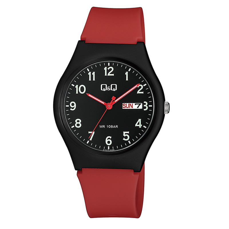 ساعت مچی کیو اند کیو مدل A212J009Y-بدنه مشکی بند قرمز ساعت مچی کیو اند کیو مدل A212J009Y-بدنه مشکی بند قرمز