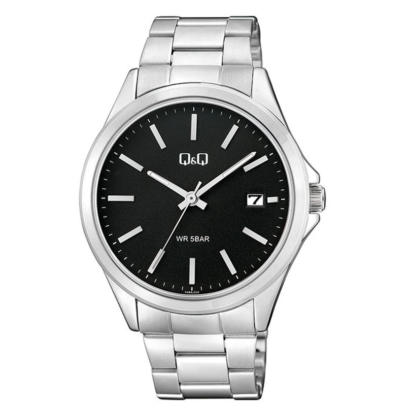 ساعت مچی مردانه کیو اند کیو مدل A484J202Y-بدنه نقره ای بند نقره ای  ساعت مچی مردانه کیو اند کیو مدل A484J202Y-بدنه نقره ای بند نقره ای