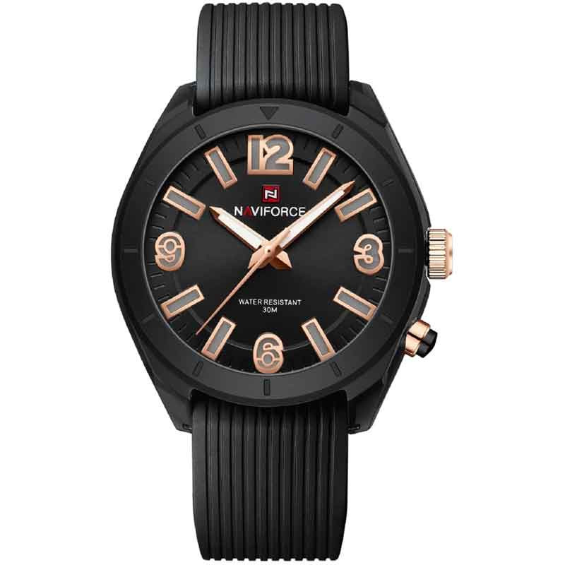 ساعت مچی زنانه نیوی فورس مدل NF7103 B B-بدنه مشکی بند مشکی ساعت مچی زنانه نیوی فورس مدل NF7103 B B-بدنه مشکی بند مشکی