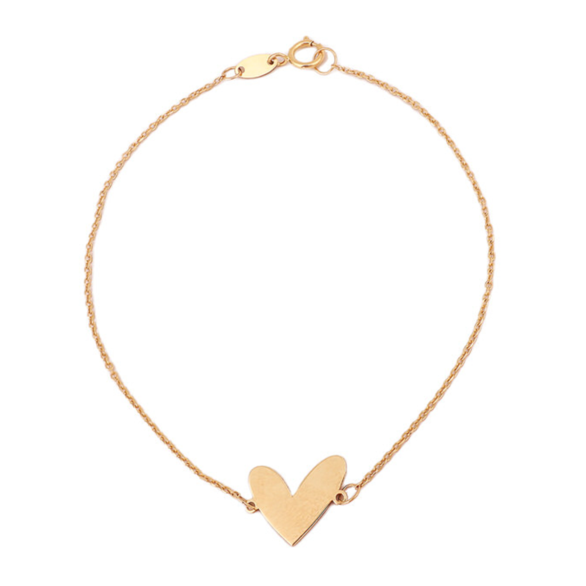 دستبند طلا زنانه طرح  قلب مینیمال قو طلایی کد B035902-0.80