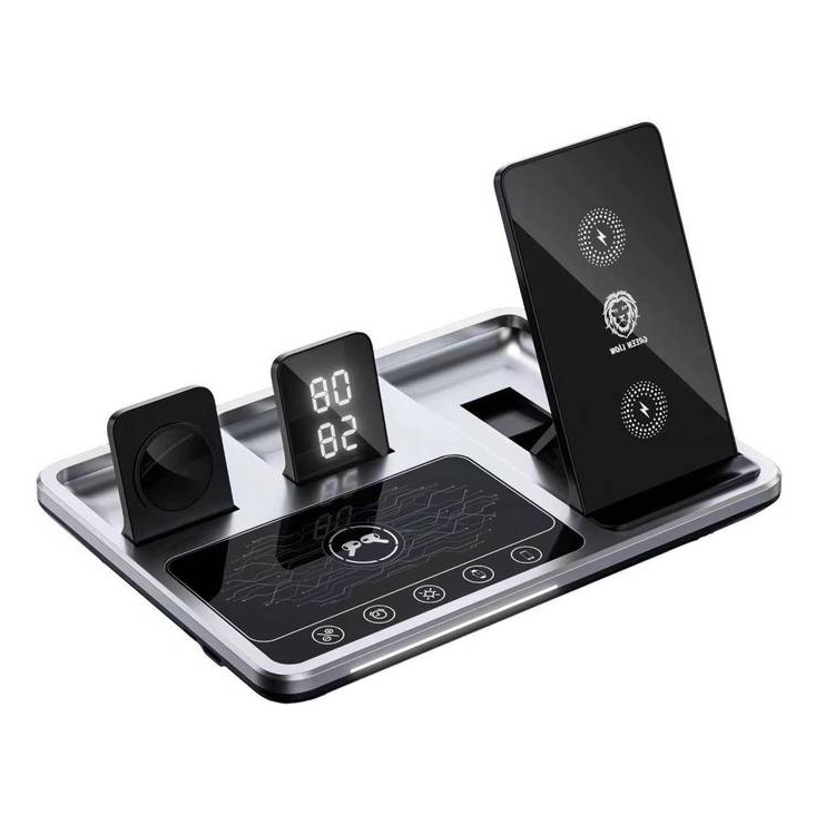 شارژر رومیزی گرین لاین مدل 3iN1 Wireless Charging Station شارژر رومیزی گرین لاین مدل 3iN1 Wireless Charging Station