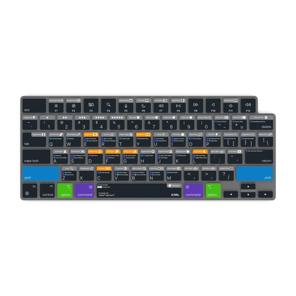 محافظ کیبورد جی سی پال مدل VerSkin Adobe Lightroom Shortcut-مشکی محافظ کیبورد جی سی پال مدل VerSkin Adobe Lightroom Shortcut-مشکی