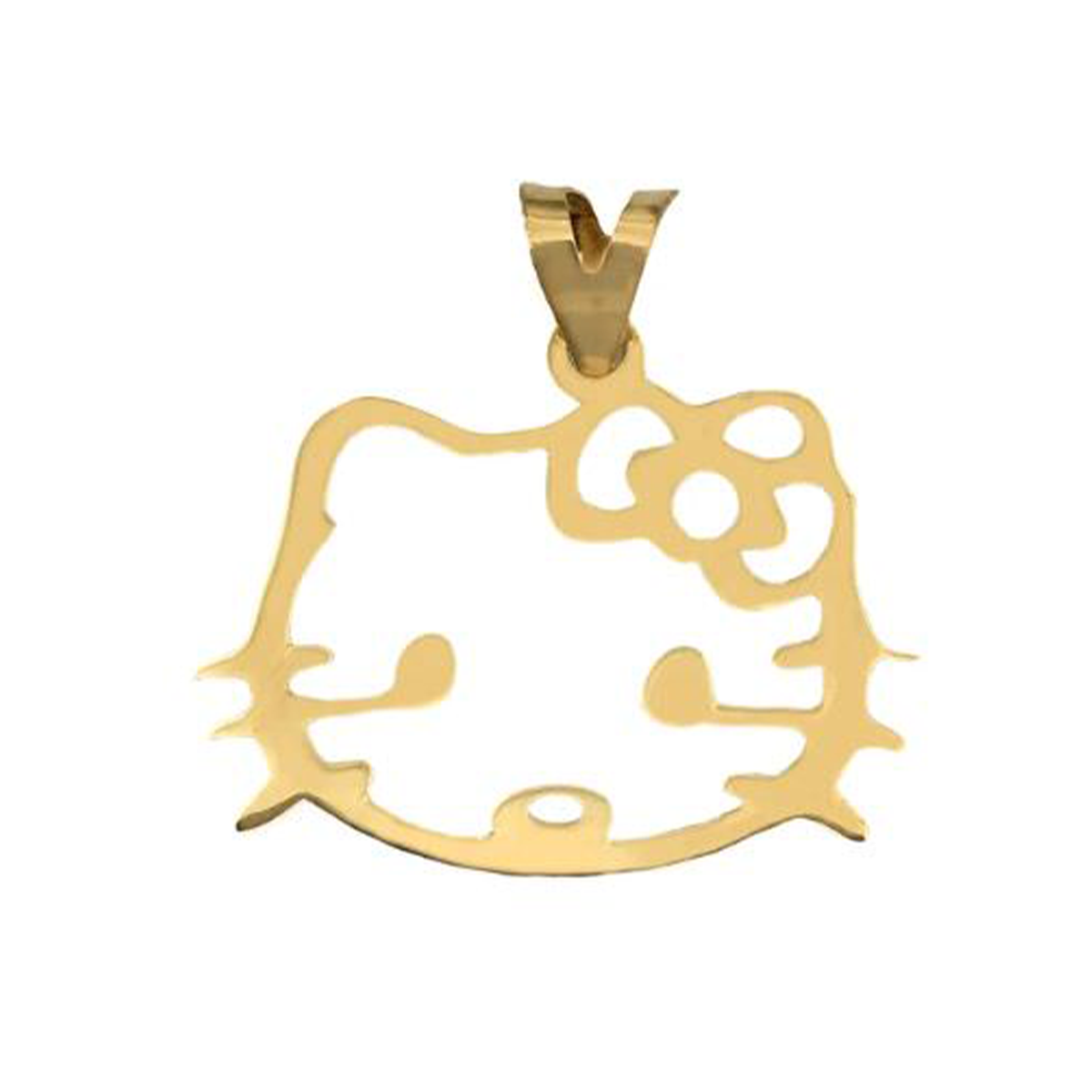 آویز طلا زنانه طرح کیتی قو طلایی کد P038226-0.45 آویز طلا زنانه طرح کیتی قو طلایی کد P038226-0.45