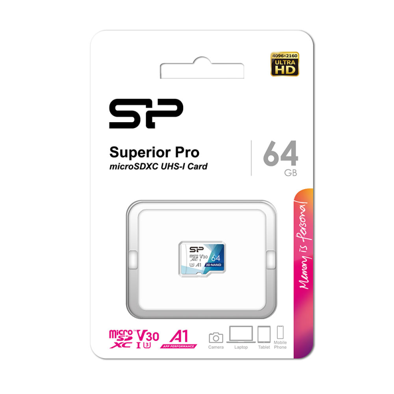 کارت حافظه microSDXC سیلیکون پاور مدل Superior Pro V30 A1 کلاس 10 استاندارد UHS-I U3 سرعت 100MBps ظرفیت 64 گیگابایت کارت حافظه microSDXC سیلیکون پاور مدل Superior Pro V30 A1 کلاس 10 استاندارد UHS-I U3 سرعت 100MBps ظرفیت 64 گیگابایت
