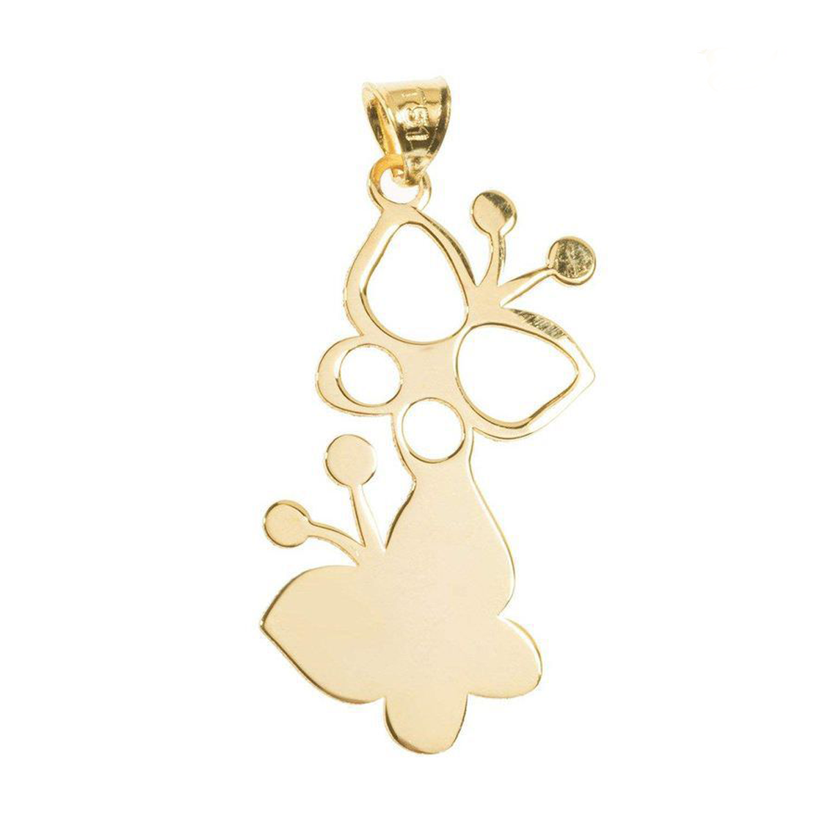 آویز طلا زنانه طرح پروانه پر و خالی قو طلایی کد P017894-0.40 آویز طلا زنانه طرح پروانه پر و خالی قو طلایی کد P017894-0.40