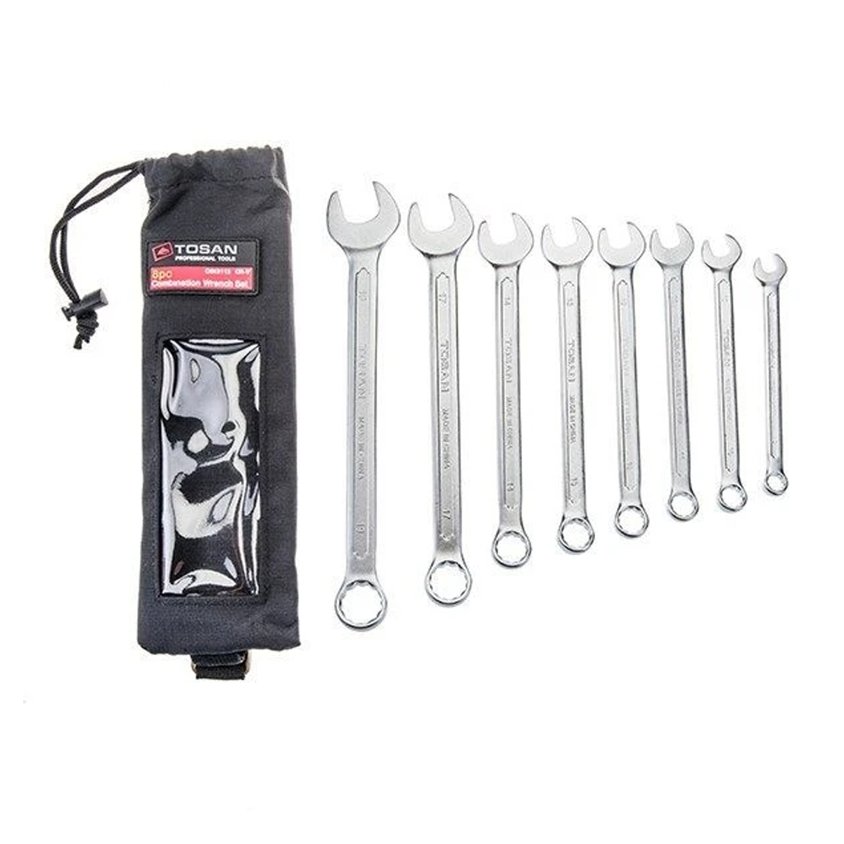 مجموعه 8 عددی آچار یکسر تخت یکسر رینگی توسن مدل T101-S8 مجموعه 8 عددی آچار یکسر تخت یکسر رینگی توسن مدل T101-S8