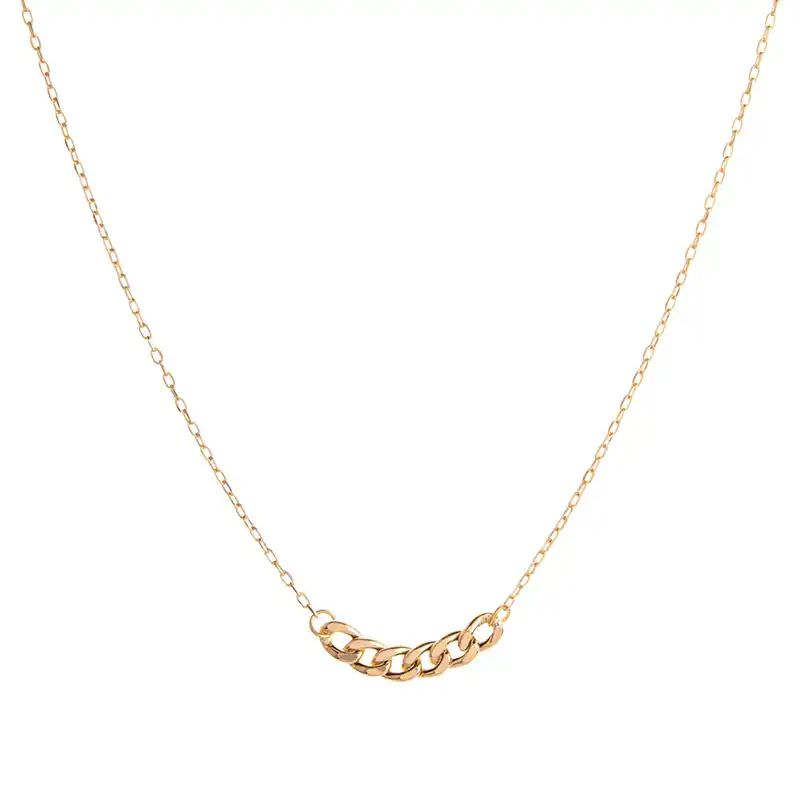 گردنبند طلا زنانه طرح کارتیر با فلامینگو تریتا قو طلایی-1.00