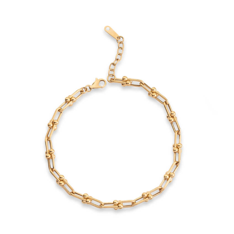 دستبند طلا زنانه طرح زنجیری تیفانی قو طلایی مدل سایز متوسط-6.12 دستبند طلا زنانه طرح زنجیری تیفانی قو طلایی مدل سایز متوسط-6.12