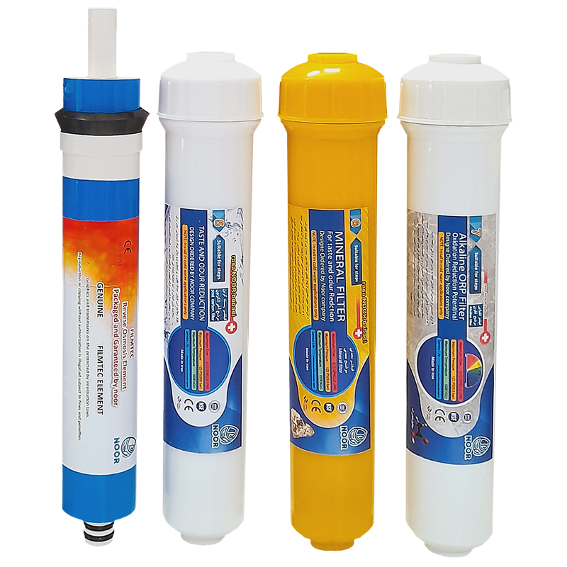 فیلتر دستگاه تصفیه آب نور مدل قلیایی بسته 4 عددی-سفید فیلتر دستگاه تصفیه آب نور مدل قلیایی بسته 4 عددی-سفید