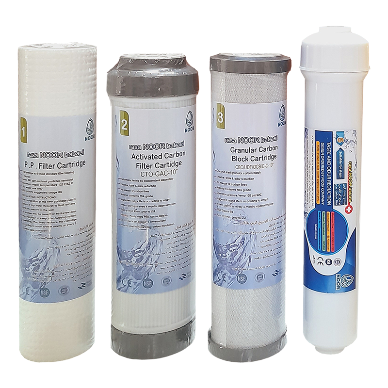 فیلتر دستگاه تصفیه آب نور مدل ارگونومی بسته 4 عددی-سفید فیلتر دستگاه تصفیه آب نور مدل ارگونومی بسته 4 عددی-سفید