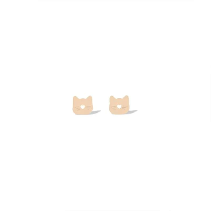 گوشواره طلا زنانه طرح گربه پرشین قو طلایی-0.80 گوشواره طلا زنانه طرح گربه پرشین قو طلایی-0.80